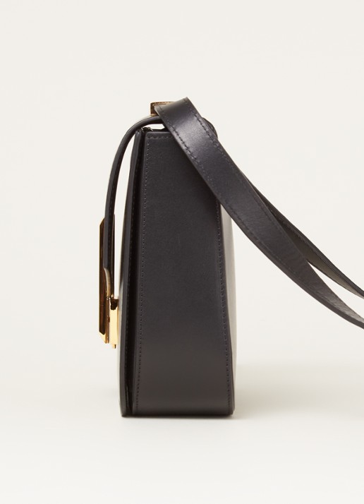 DeMellier The Vancouver crossbodytas van leer - detail 4 zwart