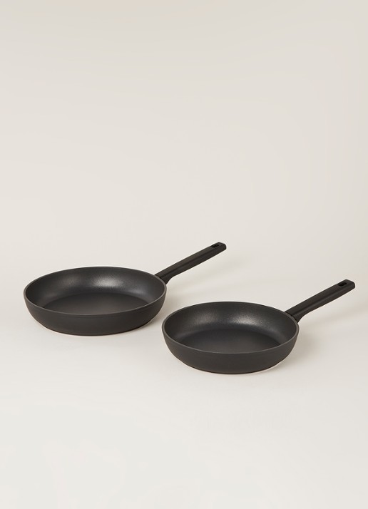 Demeyere Alu Comfort 3 Promo Set koekenpanenset 2-delig - voorkant 2 antraciet