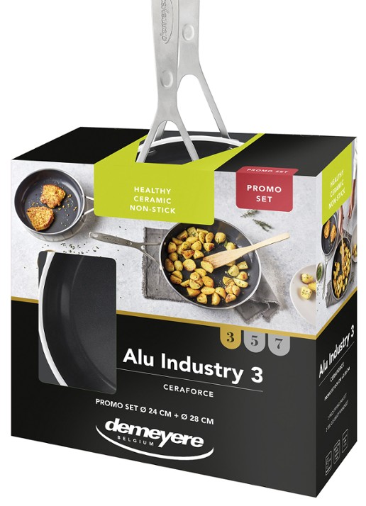 Demeyere Alu Industry 3 Ceraforce Koeke - achterkant 3 zwart