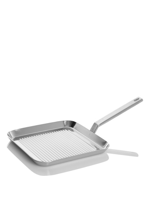 Demeyere Control Induc grillpan 28 x 28 cm - voorkant zilver
