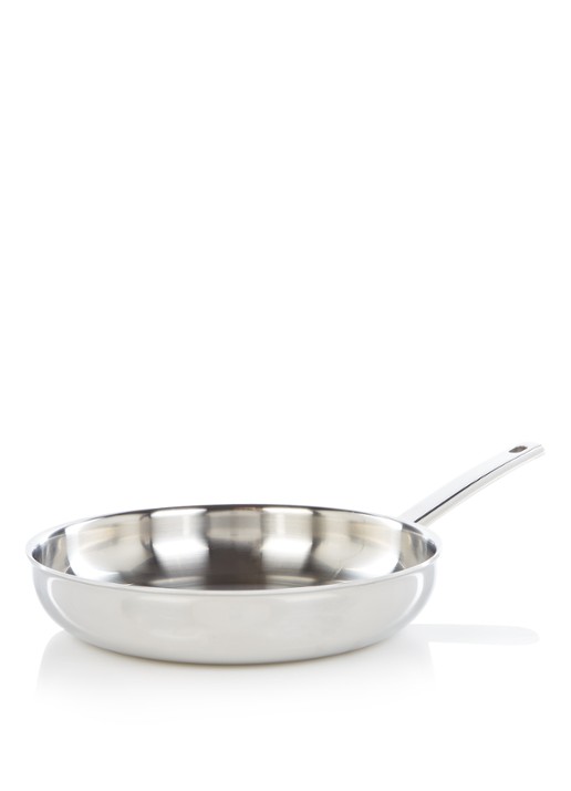 Demeyere line koekenpan Ø28 cm - voorkant roestvrijstaal