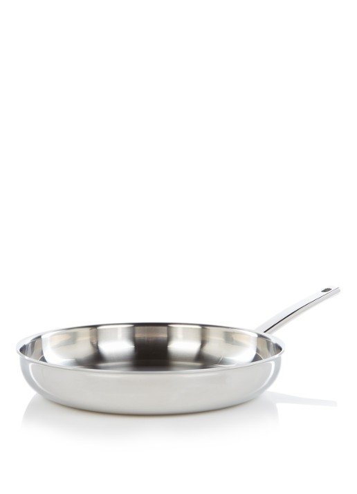Demeyere line koekenpan Ø32 cm - voorkant roestvrijstaal