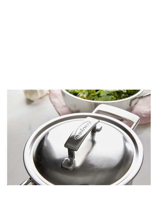 Demeyere Silver kookpan met deksel Ø18 cm - voorkant 2 roestvrijstaal