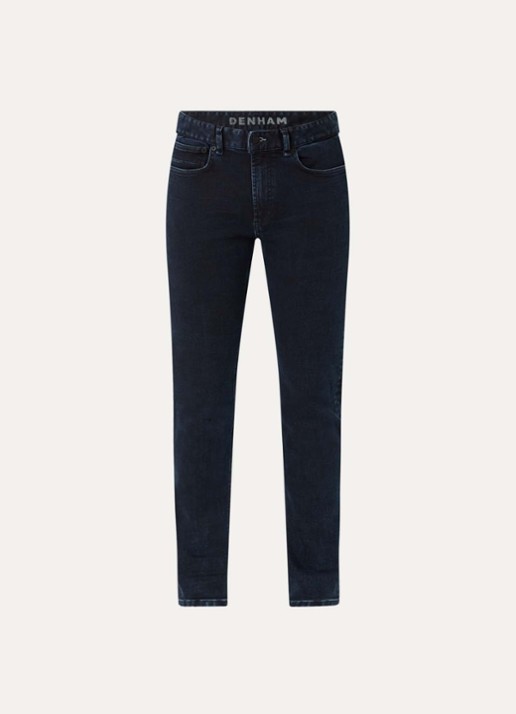 Denham Bolt slim fit jeans met donkere wassing - voorkant 3 donkerblauw