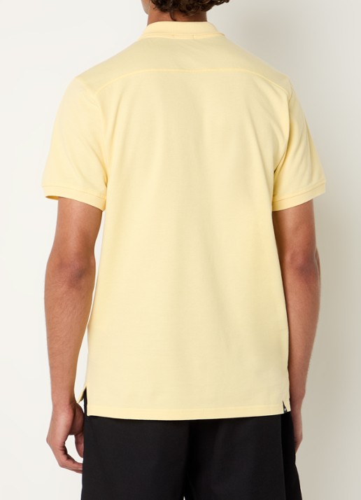 Denham Brian regular fit polo met logoborduring - achterkant geel
