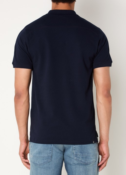 Denham Brian regular fit polo met logoborduring - achterkant donkerblauw