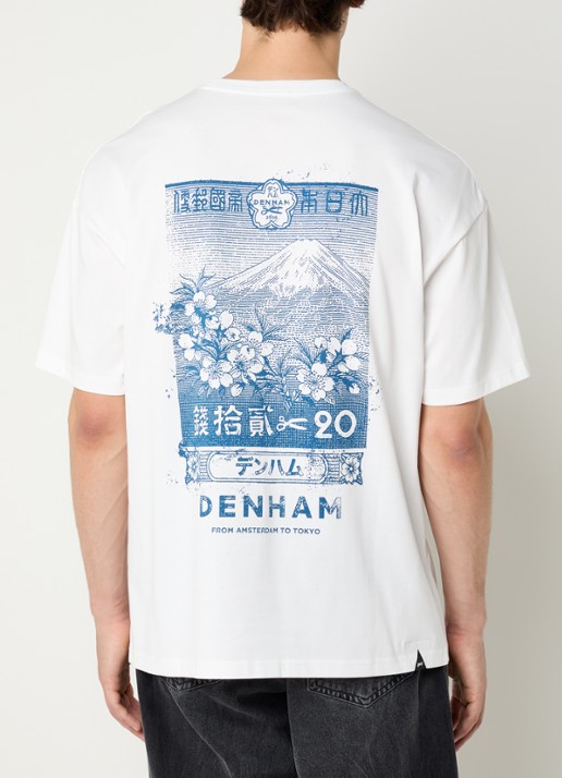 Denham Himari T-shirt met logo- en backprint - detail 3 wit
