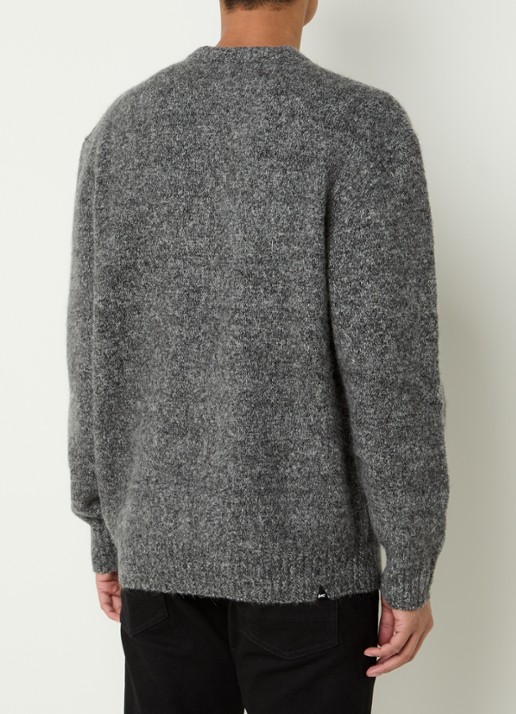 Denham Keagan grofgebreide trui in alpaca wolblend - achterkant 4 antraciet