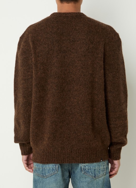 Denham Keagan grofgebreide trui in alpaca wolblend - achterkant 4 bruin