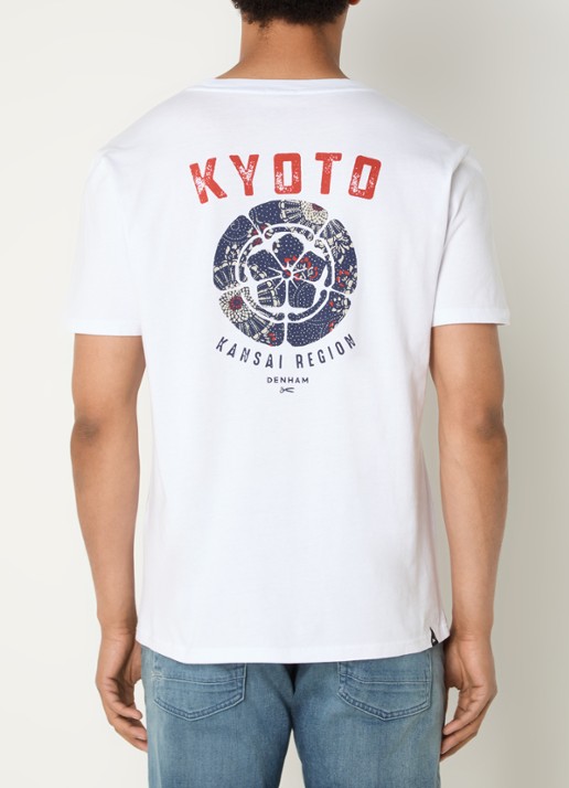 Denham Kyoto T-shirt met logo- en backprint
