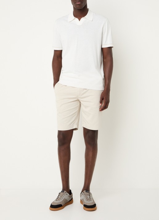 Denham Luca straight fit chino met steekzakken - voorkant 3 beige