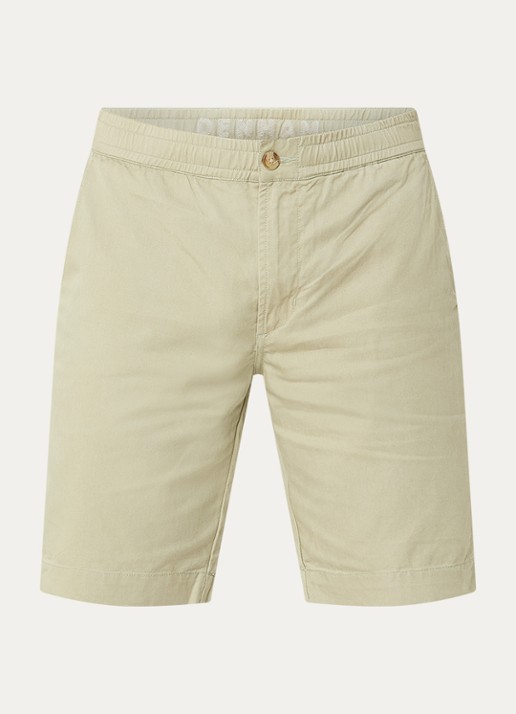 Denham Luca straight fit chino met steekzakken - voorkant groen