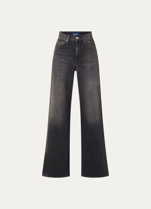 Denham Miku high waist flared jeans met gekleurde wassing  - voorkant 4 antraciet