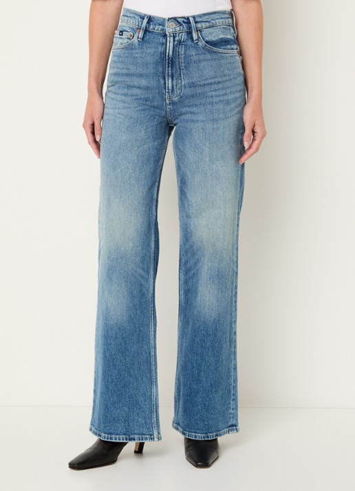 Denham Miku high waist flared jeans met medium wassing