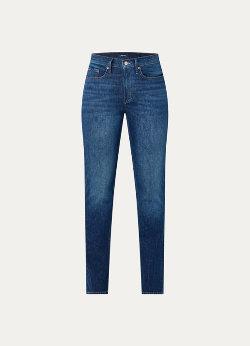 Denham Mizuki high waist slim fit jeans met donkere wassing - voorkant 4 indigo