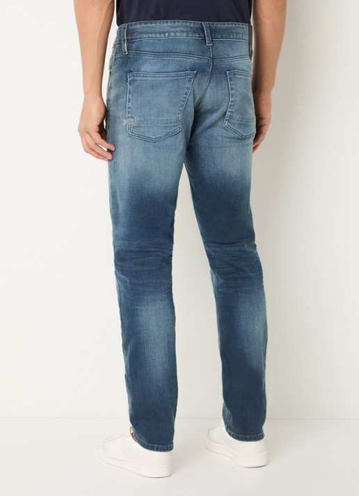 Denham Razor slim fit jeans met donkere wassing - achterkant 3 indigo