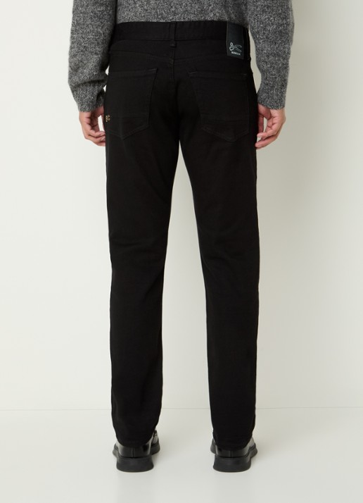 Denham Razor slim fit jeans met gekleurde wassing - achterkant 3 zwart
