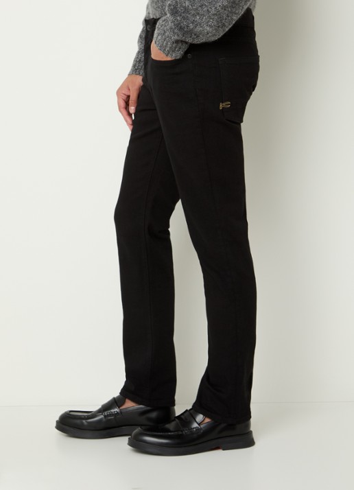 Denham Razor slim fit jeans met gekleurde wassing - detail 5 zwart