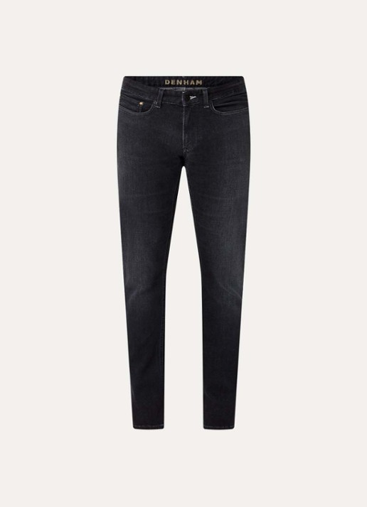 Denham Razor slim fit jeans met gekleurde wassing - voorkant antraciet