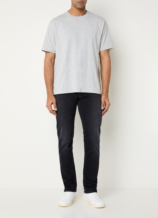 Denham Razor slim fit jeans met gekleurde wassing - voorkant 2 antraciet