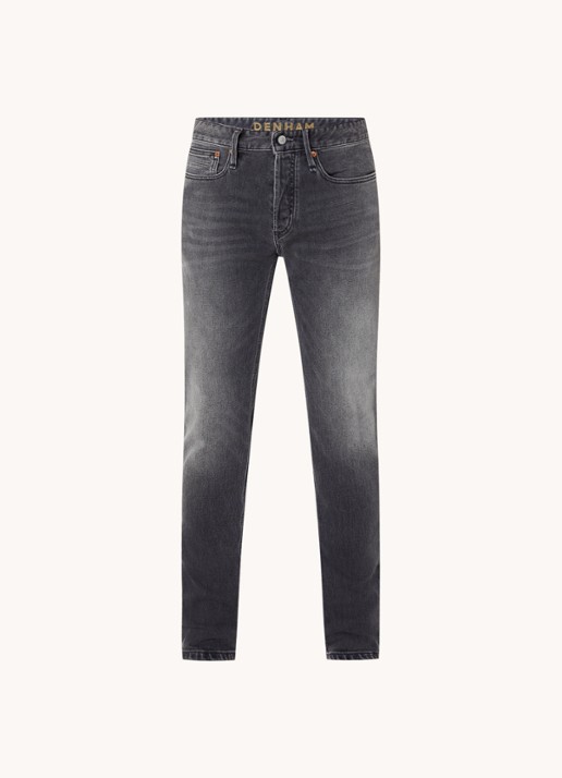 Denham Razor slim fit jeans met gekleurde wassing - voorkant 2 donkergrijs