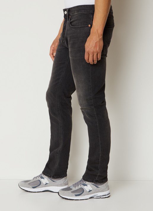 Denham Razor slim fit jeans met gekleurde wassing - detail 5 zwart