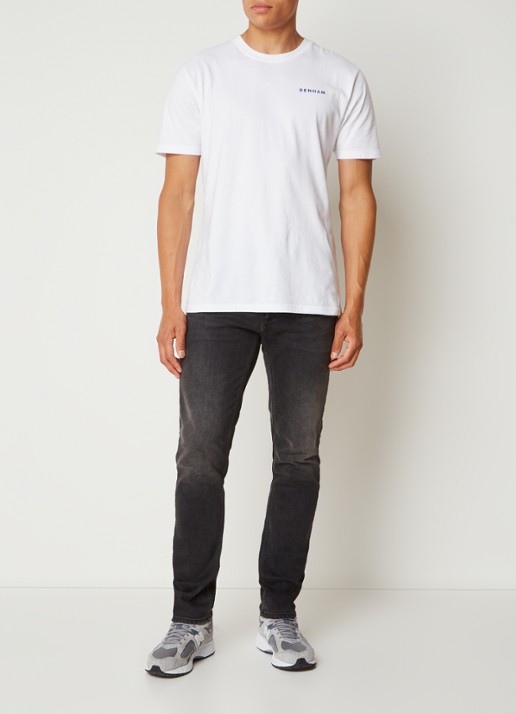 Denham Razor slim fit jeans met gekleurde wassing - voorkant 3 zwart