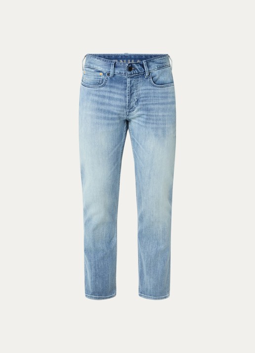 Denham Razor slim fit jeans met lichte wassing - voorkant indigo