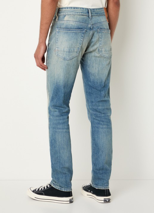 Denham Razor slim fit jeans met medium wassing - achterkant 3 indigo