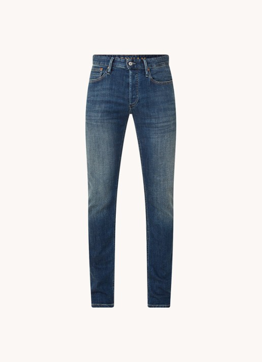Denham Razor slim fit jeans met stretch - voorkant 2 indigo