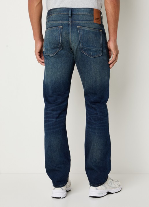 Denham Ridge Kurt straight leg jeans met medium wassing - achterkant indigo