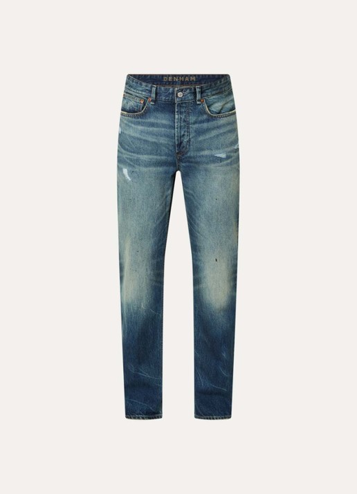 Denham Ridge R Jackson straight leg jeans met donkere wassing - voorkant 4 indigo