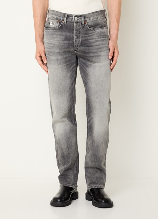 Denham Ridge slim fit jeans met gekleurde wassing  - detail 3 grijs