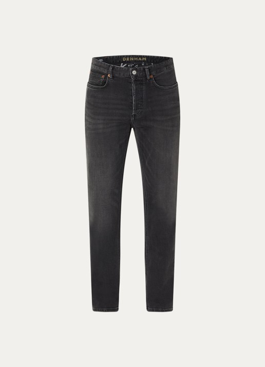 Denham Ridge straight leg jeans met gekleurde wassing - voorkant 2 zwart