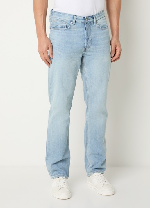Denham Ridge straight leg jeans met lichte wassing