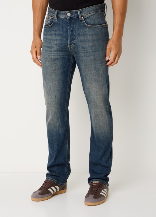 Denham Ridge straight leg jeans met medium wassing