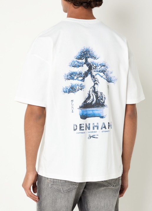 Denham Roots T-shirt met logo- en backprint