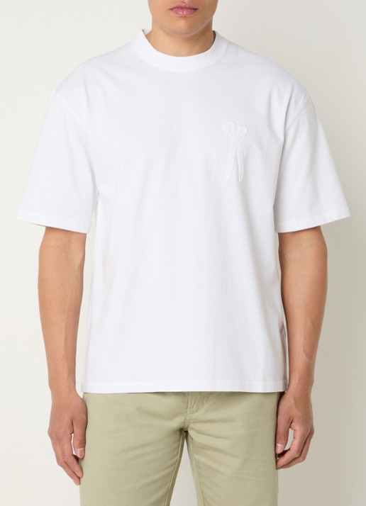 Denham Scissor patch T-shirt met ronde hals