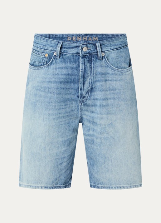 Denham Straight fit korte broek van denim met steekzakken