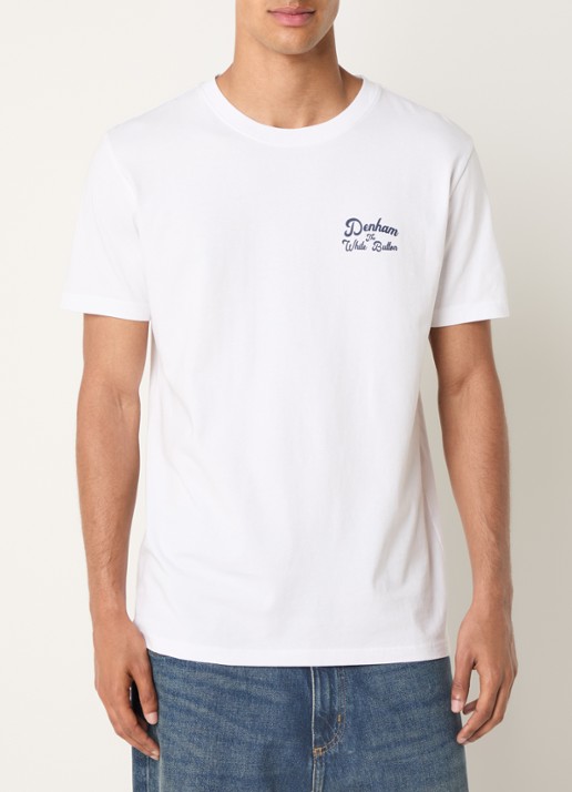 Denham T-shirt bam front- en backprint - achterkant 3 wit