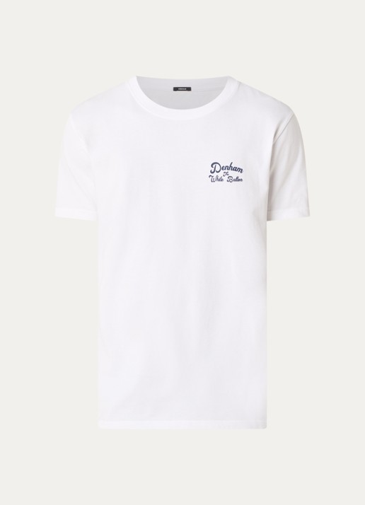 Denham T-shirt bam front- en backprint - voorkant wit