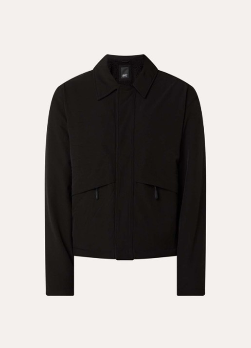 Denham Uni cropped jack met ritszakken - voorkant zwart