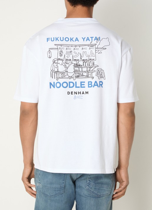 Denham Yatai T-shirt met logo- en backprint