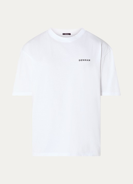 Denham Yatai T-shirt met logo- en backprint - voorkant 3 wit