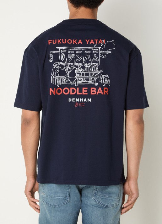 Denham Yatai T-shirt met logo- en backprint