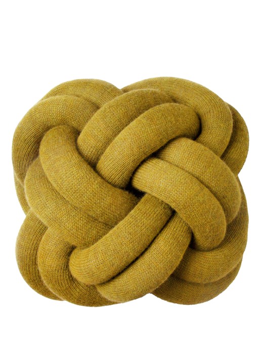 Design House Stockholm Knot kussen 30 x 30 cm - voorkant mosterd