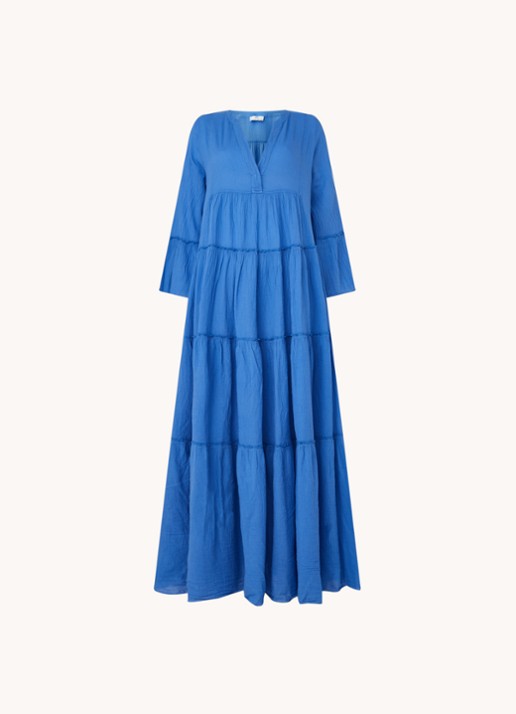 Devotion Ella maxi tuniekjurk van katoen - voorkant 3 blauw