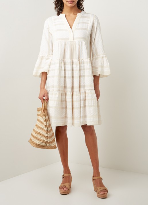 Devotion Ella mini tuniekjurk met print - voorkant 3 creme