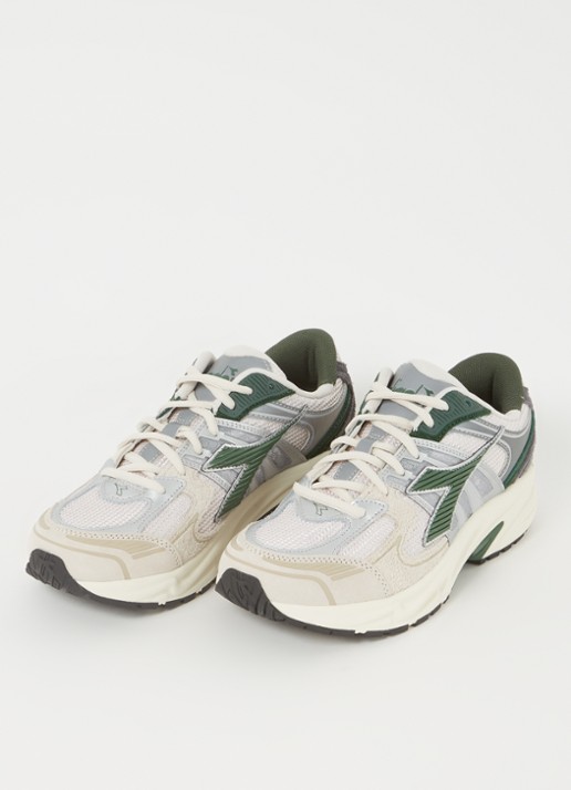 Diadora Mythos Star sneaker met suède details - detail 3 lichtgrijs