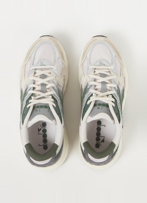 Diadora Mythos Star sneaker met suède details - detail 4 lichtgrijs